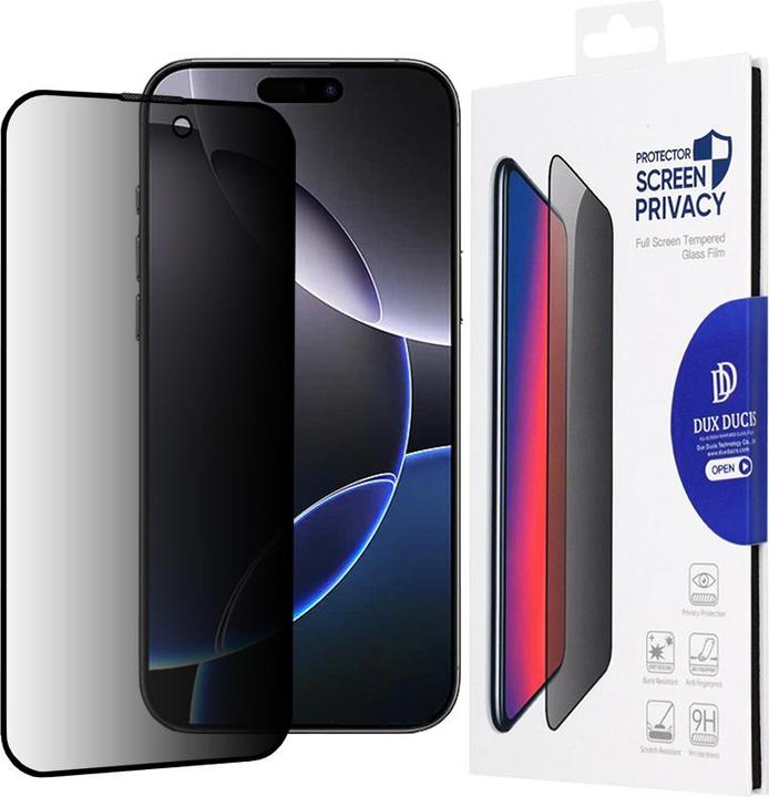 Actual product image Dux Ducis Panzerglas Privacy (1 Piece, Apple iPhone 16 Pro Max)