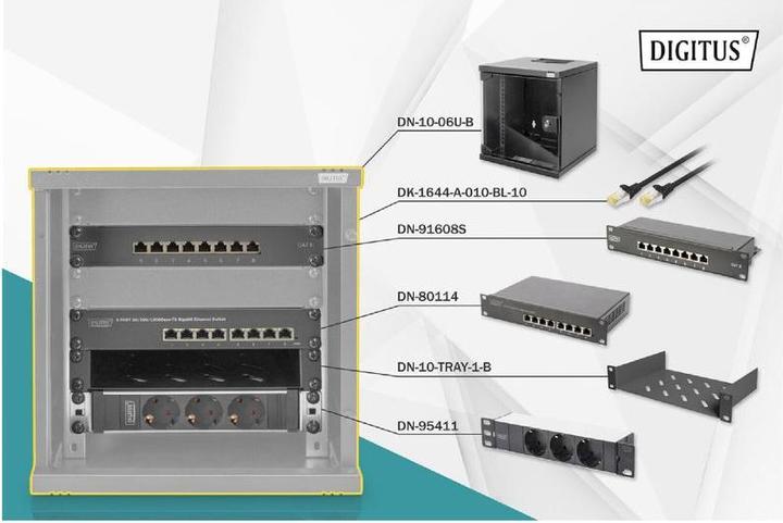 Digitus Pack réseau de 254 mm (10") (6 HE, Rack 10 pouces)