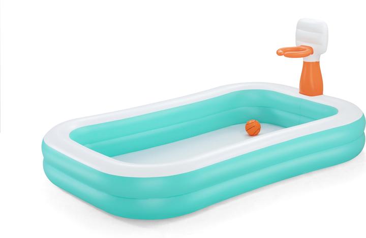 Bestway Dunk n' Splash Inflatable Family Pool with Basketball Hoop 2.51 m x 1.68 m x 1.02 m
