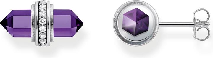 Produktbild Thomas Sabo Ohrstecker mit violettem Onyx Kristall Silber (925 Sterlingsilber, Geschwärzt)