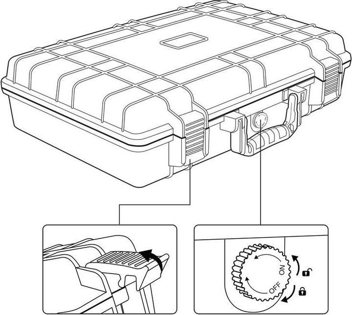 Actual product image Toolcraft TO-7859274 Universal Outdoor Case 1 piece (L x W x H) 549 x 354 x 119mm (1 pieces)