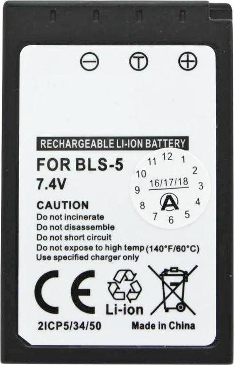 Immagine prodotto AccuCell Batteria Olympus BLS-5, E-P3, -PL1s, -PL2, -PL3 (Accumulatore di carica elettrica)