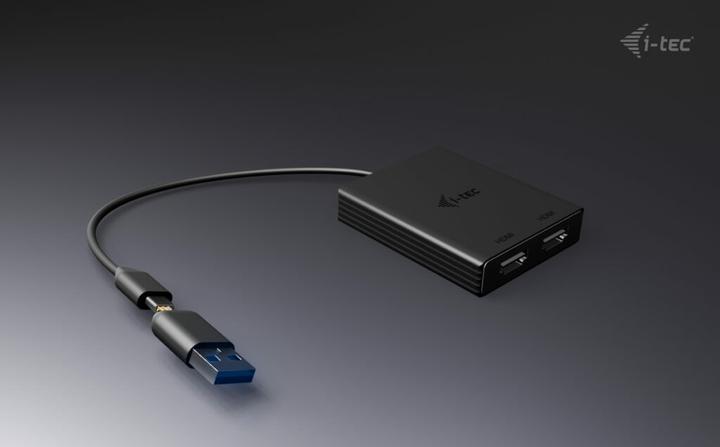 Produktbild i-tec USB-A/USB-C Dual 4K HDMI Video Adapter 2x 4K HDMI Display Adapter mit DisplayLink Chip 6950 (HDMI, 27 cm)