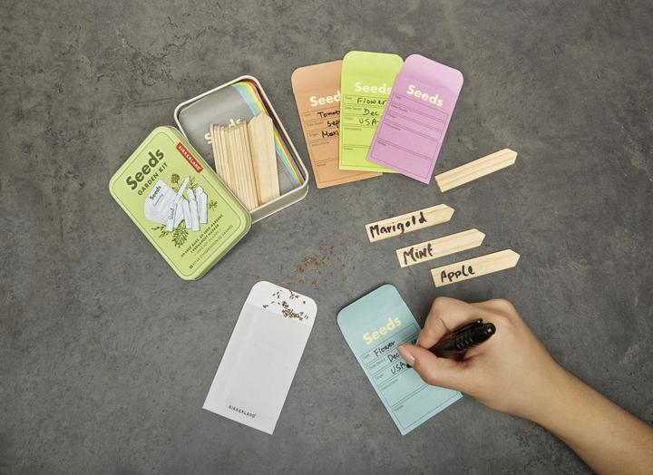 Actual product image Kikkerland Seed Keeping Tin (7.30 cm, 10.40 cm)