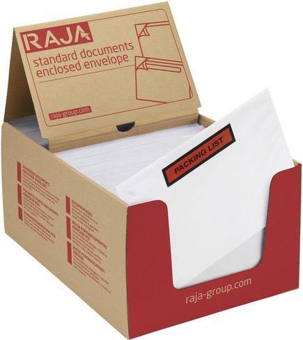 Produktbild Raja Dokumententasche PALT05 165 mm Polyethylen, Silikonpapier (16 x 22 cm)