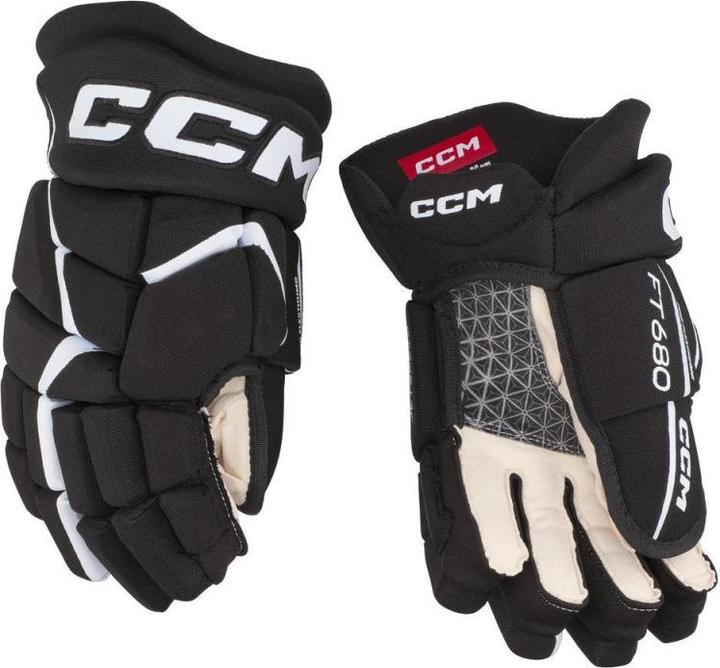 CCM JetSpeed FT680 JR Hockeyhandschuhe (12"/30 cm, Weiss/Schwarz) (12)