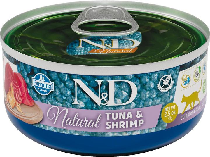 Image du produit Farmina Cat N&D Natural Thon & Crevette Adulte Nourriture humide, 70g (Adulte, 1 pcs, 70 g)