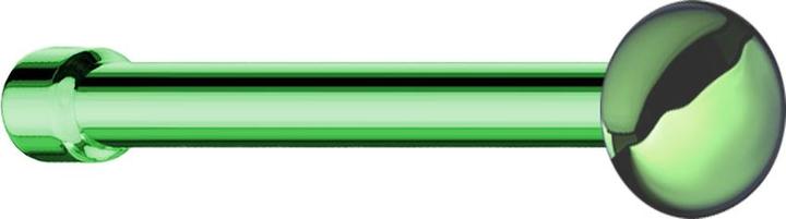 Actual product image Star Piercing Nasenstecker gerade mit Kuppel grün (without brass, Surgical steel 316L)