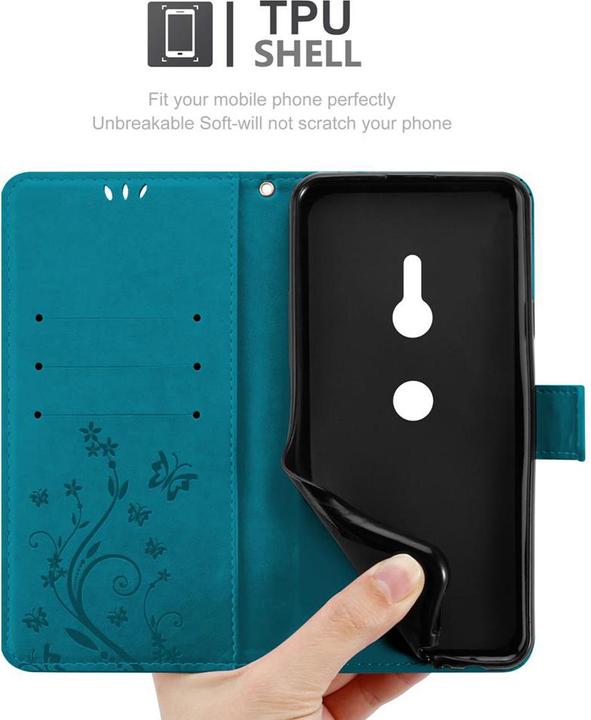 Produktbild Cadorabo Flower Book Cover (Sony Xperia XZ3)