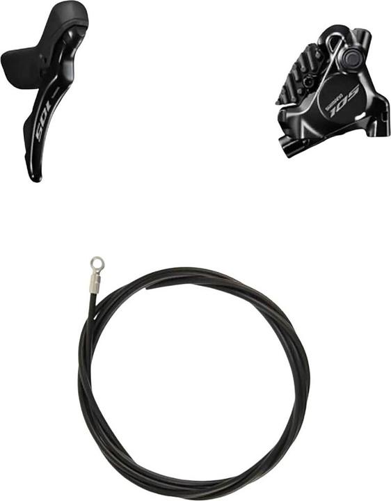 Actual product image Shimano disc brake set 105 BR-R7170 with ST-R7120 rear black (Rear brake, Brake kit, 2)