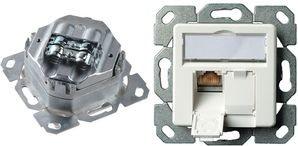 Actual product image Telegärtner Junction box AMJ45 8/8 K Up/50 Cat.6A pearl white RAL 1013, 2xRJ45