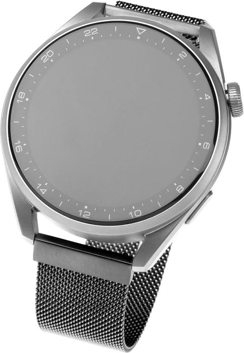 Produktbild Fixed Mesh metal rem til Smartwatch Universal 22 mm Sort (22 mm, Edelstahl)