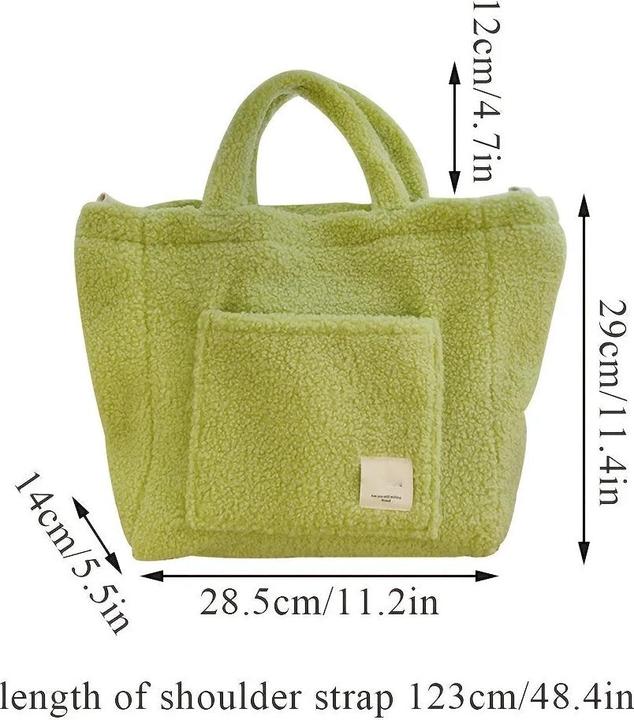 Produktbild Only-Bags.Store Kunstfell-Tasche mit abnehmbarem Riemen - leicht, geräumig und vielseitig für den täglichen