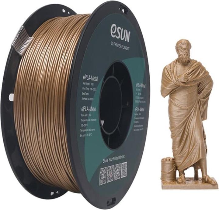 Image du produit eSUN Filament ePLA-Metal Bronze 1.75mm 1Kg (PLA, 1.75 mm, 1000 g, Or)