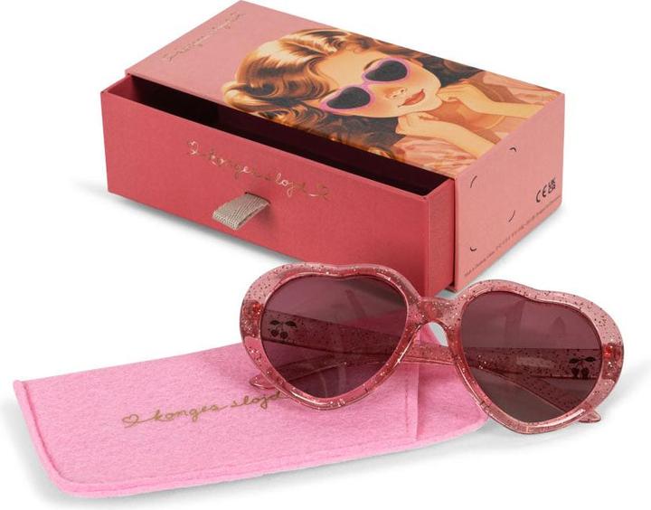 Actual product image Konges Slojd Junior Sonnenbrille Heart Cherry Glitter