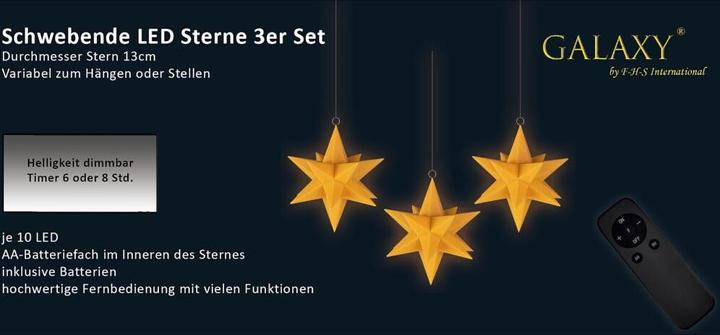 Actual product image FHS LED Galaxy stars 3 yellow (0.33 m)