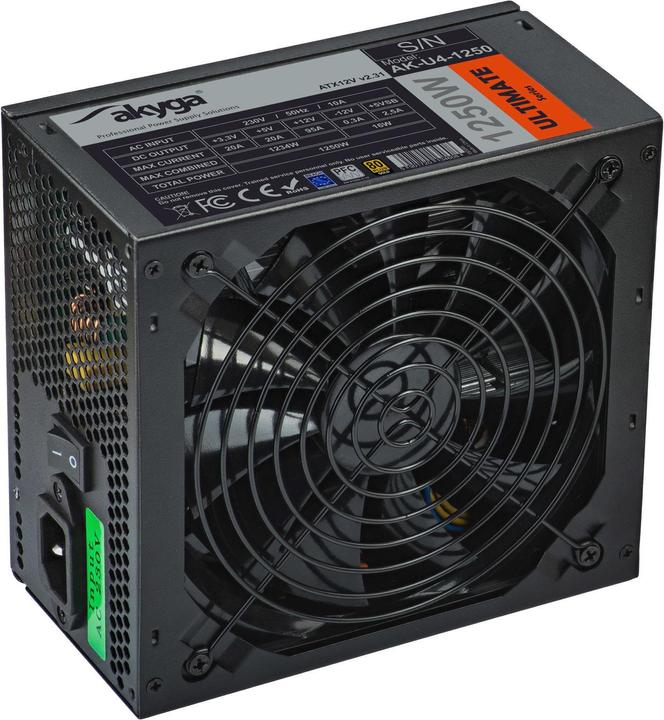 Produktbild Akyga Ultimate ATX Power Supply 1250W AK-U4-1250 80 PLUS Gold bitcoin miner (1250 W)