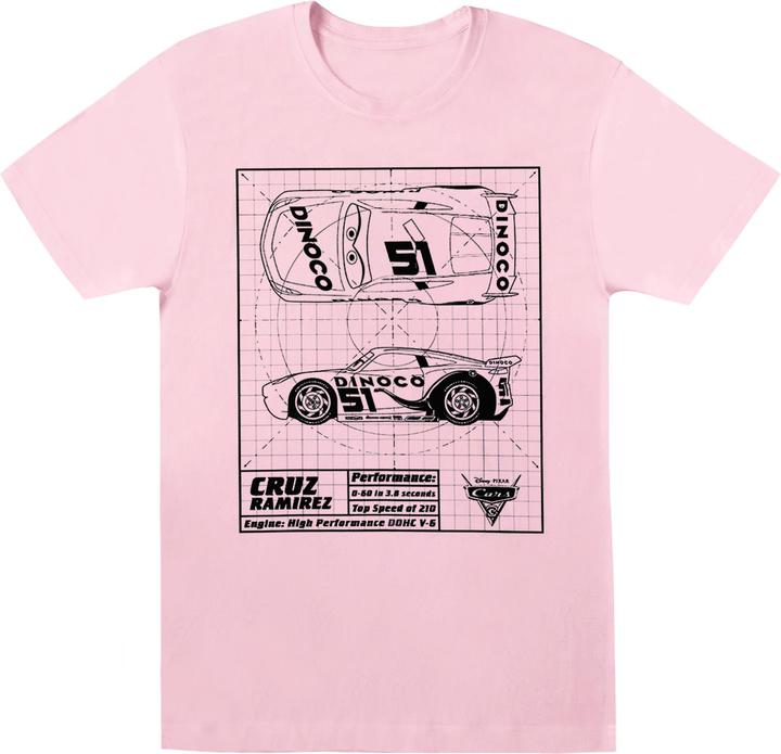 Actual product image Disney Mens Cars Cruz Ramirez Blueprint T-Shirt (XL)