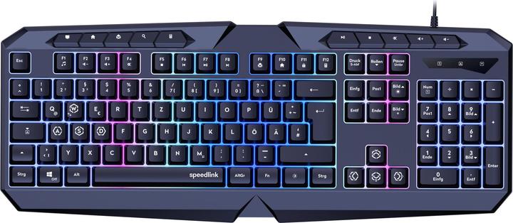 Actual product image Speedlink LUDICIUM RGB Rainbow Gaming Keyboard, black (DE, Cable)