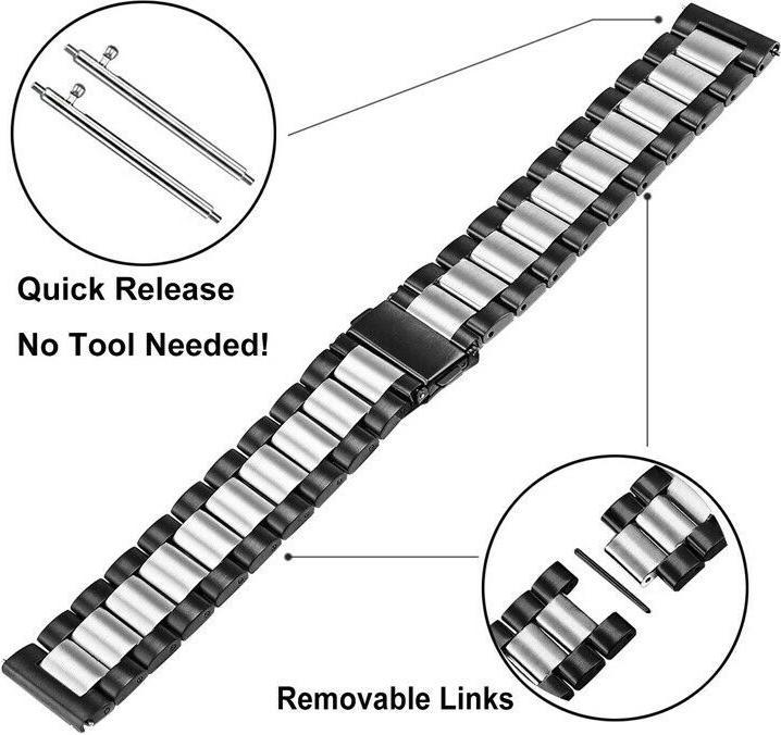 Produktbild Strap-it Stahlarmband (22 mm, Edelstahl)