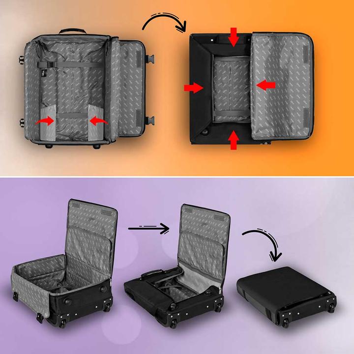 Actual product image Karactermania Foldable Cabin Suitcase Stitch & Angel
