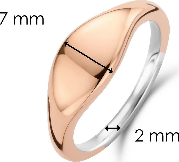 Actual product image Ti Sento Milano Ring Geometry rose gold plated 12223SR (56, 925 Silver)