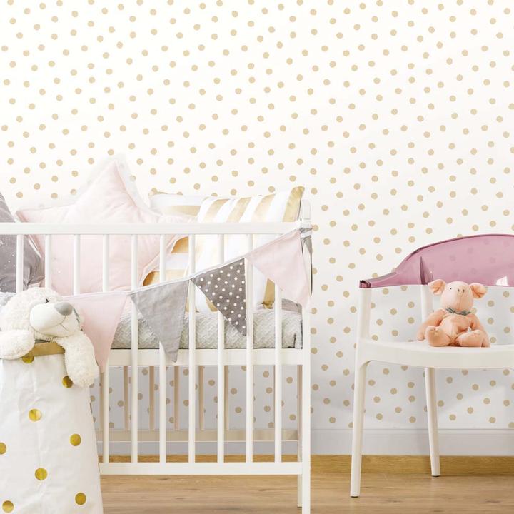 Produktbild Roommates PEEL & STICK Wallpaper - Punkte Gold