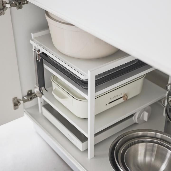 Actual product image Yamazaki 3-tier under-sink organiser TOWER