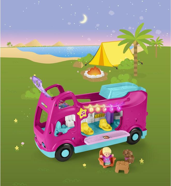 Immagine prodotto Fisher-Price Little People Barbie Little Dreamcamper playset con luci e suoni, 2 figure (85)