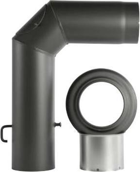Actual product image Bertrams Chimney connection set black 120 (600 x 450 mm)