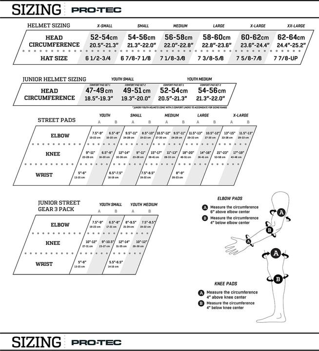 Nutritional values and ingredients Pro-Tec Knee Pads Street (XS, Knee pad, Elbow protectors, Unique specimen)