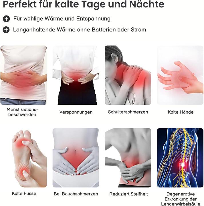 Produktbild Hermex Wärmegürtel- und Wärmflaschen-Set Handwärmer Bauchwärmer Heizflasche (0.60 l)