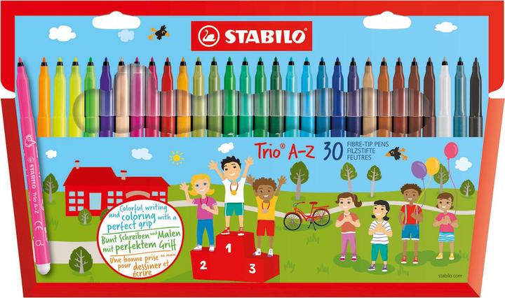 STABILO Feutres de coloriage Trio A-z (Multicolore, 30 x)