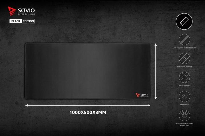 Produktbild Savio Black Edition Turbo Dynamic XXL Game Mouse Pad Black (XXL)