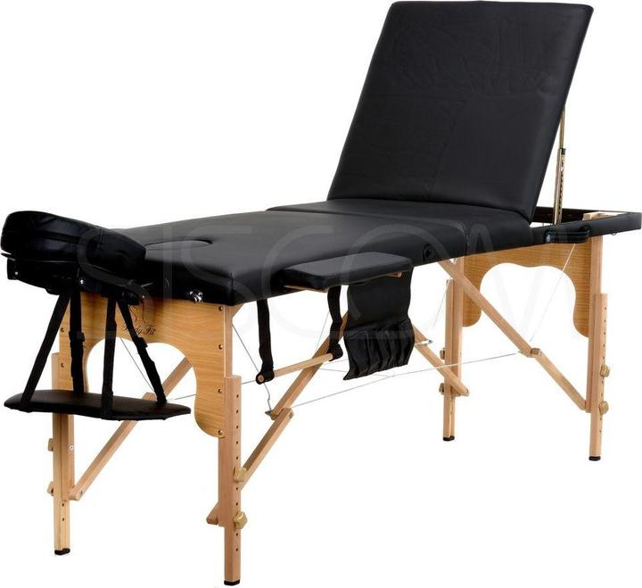 Body Fit 3 sections black massage bed + accessories + bag for free