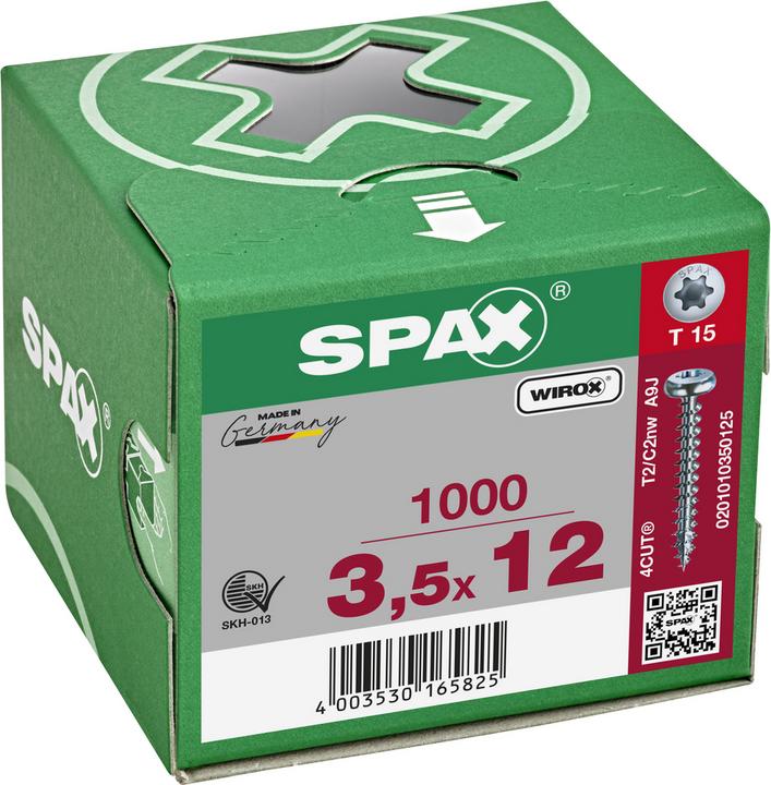 Immagine prodotto Spax Viti per truciolare PH T15 3,5x12 mm (1000 Viti per pezzo)
