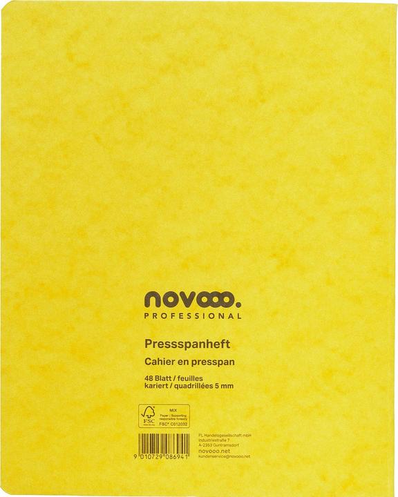 Produktbild Novooo Pressspanheft (175 x 220 mm, Kariert)