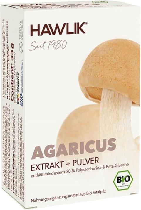 Produktbild Hawlik Agaricus Extrakt + Pulver Kapsel (60 Stück, Kapseln, 57 g)