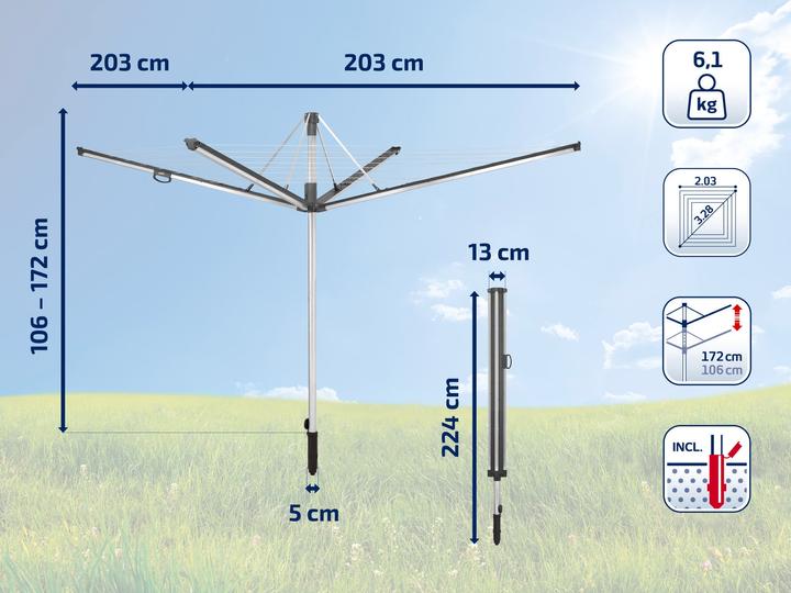 Immagine prodotto Leifheit Essiccatore rotativo Linomatic 500 Plus (50 m)