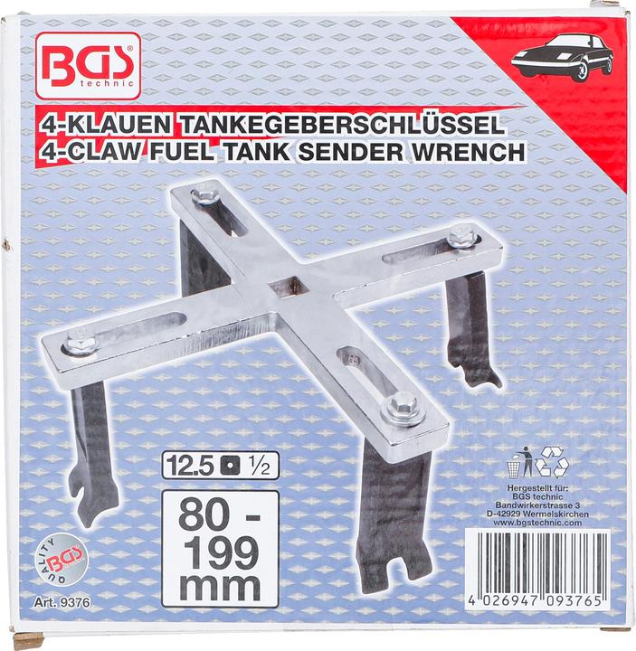 Image du produit BGS Clé de jauge à essence, réglable 12,5 mm (1/2")