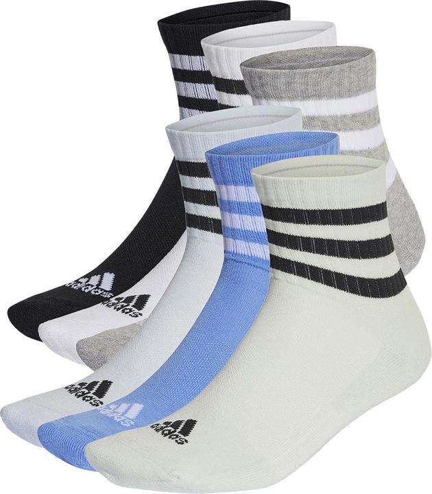 Produktbild adidas 3-Streifen Cushioned Sportswear Mid-Cut Socken (3 Paar) (46, 47, 48)