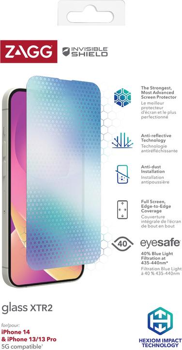 Actual product image Zagg Invisibleshield Glass Xtr Am (1 Piece, Apple iPhone 13)