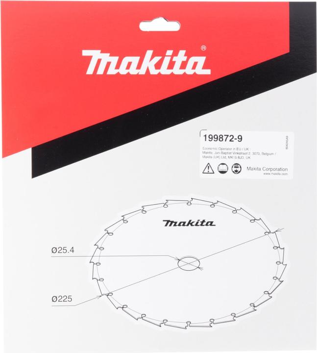 Image du produit Makita Lame de scie à dents de burin 255mm (Herbicide, Pièces de rechange pour machines de jardinage)