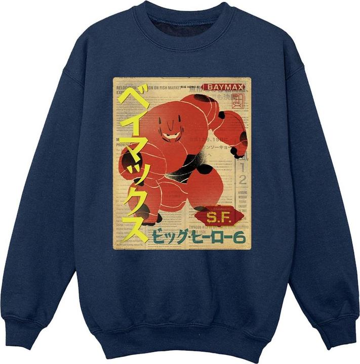 Produktbild Disney Big Hero 6 Baymax Baymax Newspaper Sweatshirt Mädchen (152, 158)