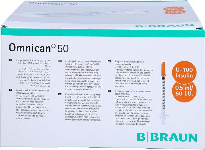 Actual product image B.Braun Insulin 50 (Insulin injections)