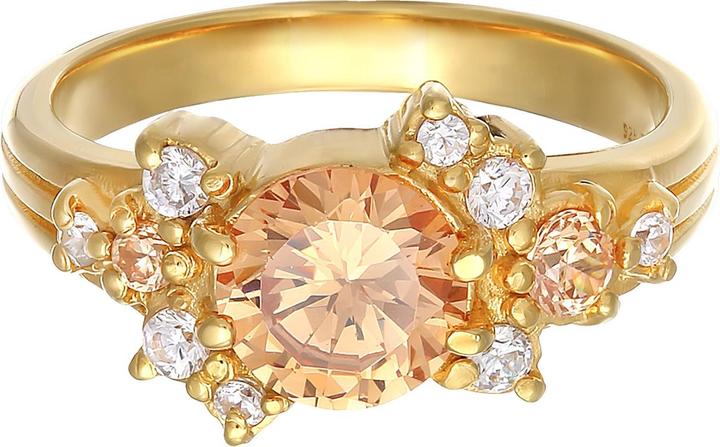 Actual product image Elli PREMIUM Ring Cocktail Statement Zirconia 925 Silver (58, 925 Silver)