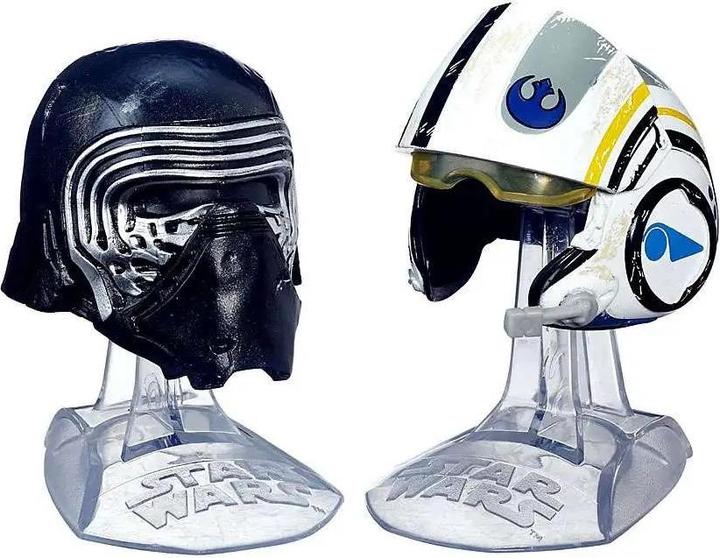 Image du produit Hasbro Star Wars The Force Awakens Black Titanium Kylo Ren & Poe Dameron 2-Inch Diecast Helmet 2-Pack