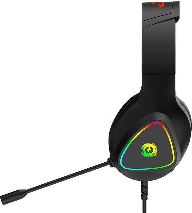 Image du produit Canyon GH-6, Shadder gaming headset, USB / 2x 3.5mm jack, 2m cable, multicolor RGB backlight, black (Filaire)
