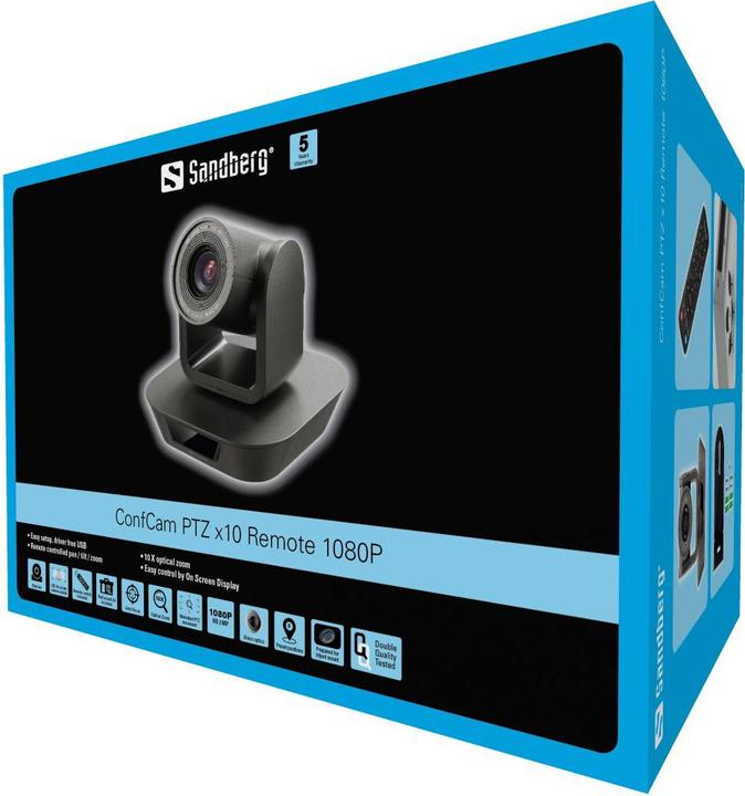 Immagine prodotto Sandberg ConfCam PTZ x10 Remote 1080P (2.10 Mpx)