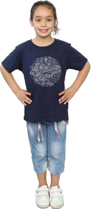Actual product image Star Wars Girls Christmas Death Star Cotton T-Shirt (140, 146)